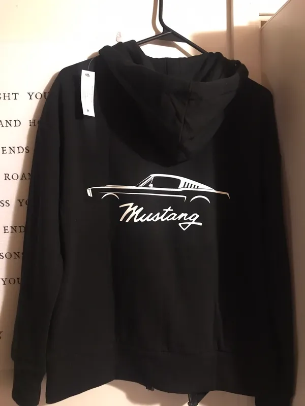 Mustang Hoodie Black - Image 2
