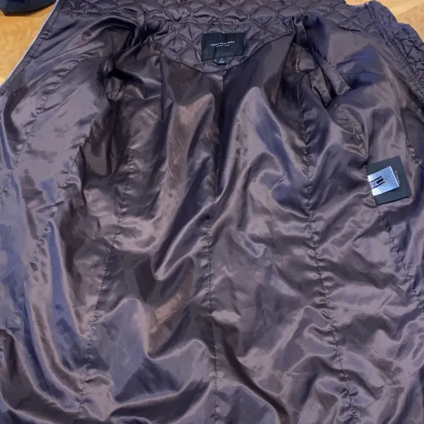 Marc New York Andrew Marc Brighton Dark Purple Quilted Coat Jacket Size Small - Image 13