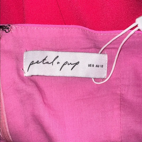 NWOT Petal & Pup Xiomar Pink midi over shoulder Dress sz 8 - Image 6