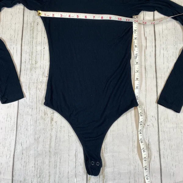 Hollister Ribbed Crew Neck Long Sleeve Thong Bodysuit - Image 3