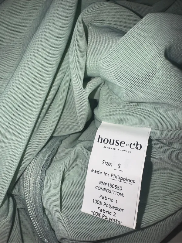NEW House of Cb Naima Hand Beaded Corset Jade Green Gown Sz S - Image 10
