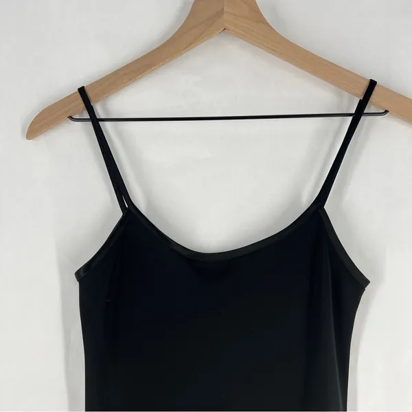 Laura Ashley Black Silk Blend Burnout Velvet‎ Hem Spaghetti Strap Maxi Dress - Image 4