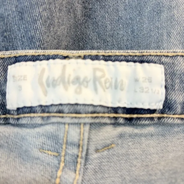 Indigo Rein Light Wash Utility Cargo Flare Jeans Juniors Size 3 - Image 8