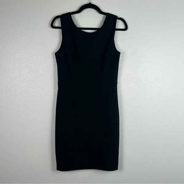 Betsey Johnson scuba Sheath Crepe‎ Dress Cross Back Sz 8 - Image 4