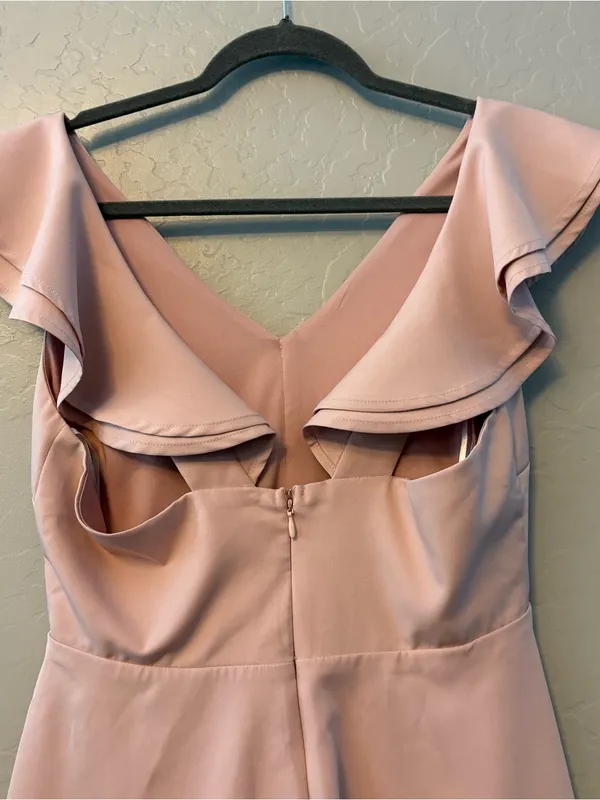Lulus Divine Darling Light Pink Ruffled Skater Dress size large - Image 11