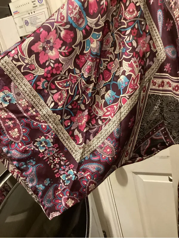 Lulu's Purple Paisley Maxi Dress with Pink & Blue Accents - Image 4