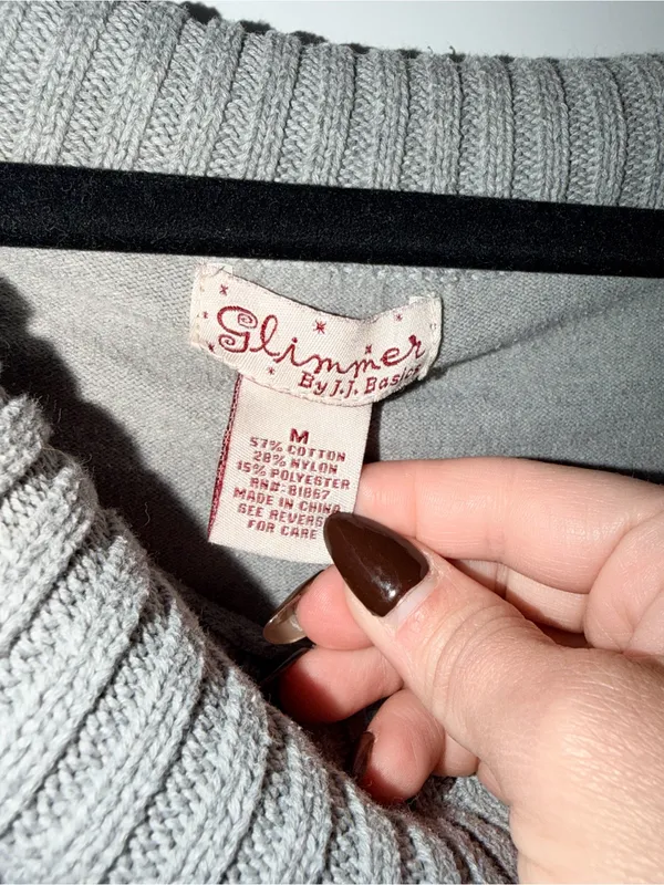 Glimmer Off the Shoulder Pocket Detail Sweater - Image 3