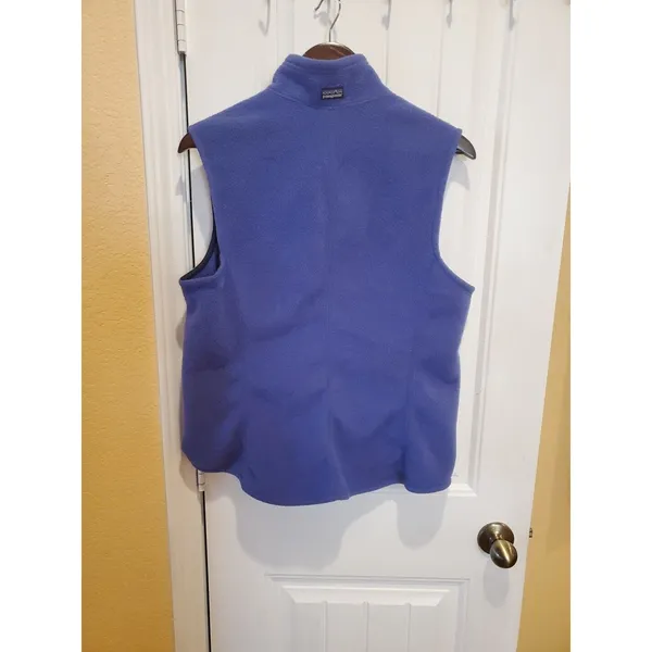 Patagonia Synchilla Vest Women’s LARGE PURPLE Full Zip Sleeveless Coat Outdoor - Image 13
