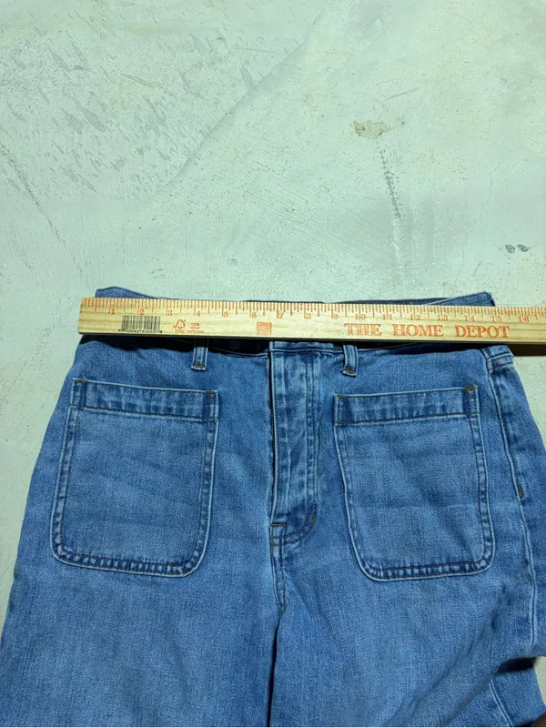 Madewell the dad Jean cutoff Denim Shorts blue 26 - Image 5