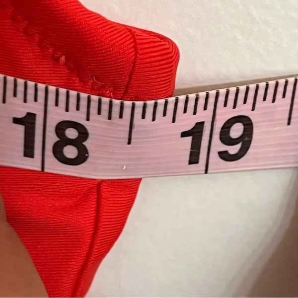 Women’s J. Crew Ruffle‎ Scoopback One Piece Swimsuit Size 16 Red Beach Summer - Image 6