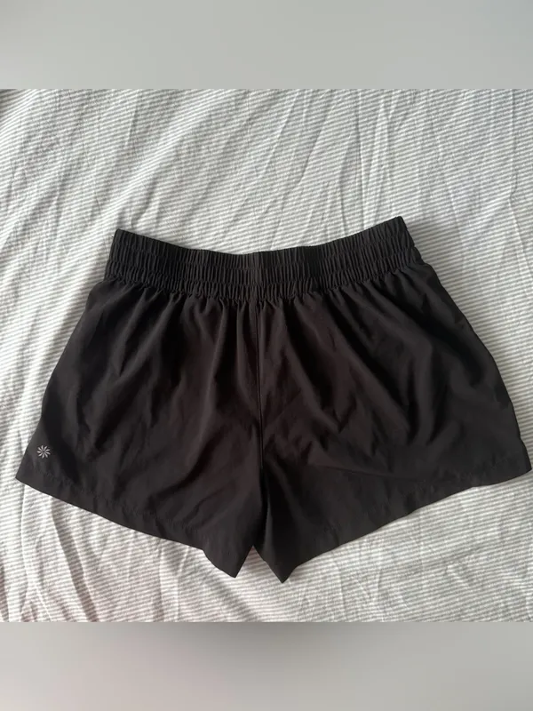 Athleta Black Women's Athletic Shorts with High Elastic Waist, size S - Image 5