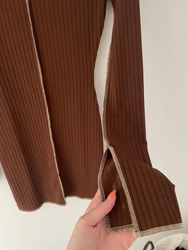 ASOS Bodycon Brown Dress • Size 2 - Image 2