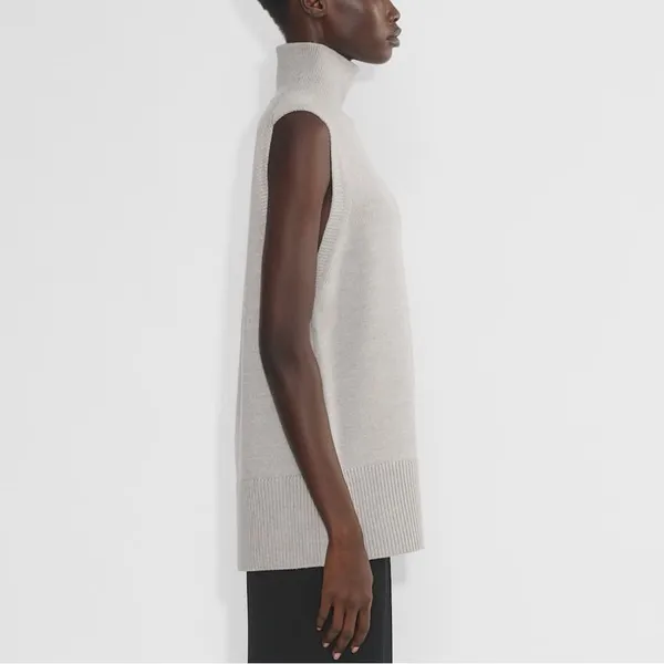Aritzia Babaton Successor Merino Wool Sleeveless Turtleneck Sweater Top - Image 2