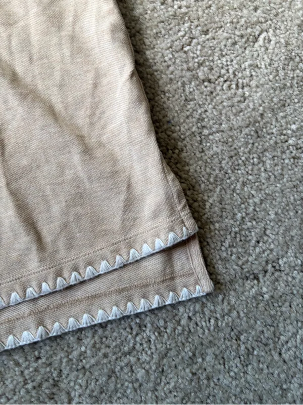 Tuckernuck sandstone Pique Holmes Boyfriend Polo beige short sleeve size small - Image 6
