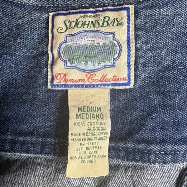 St‎ Johns Bay Womens Denim Button Front Vest Western Rodeo Americana Size Medium - Image 5