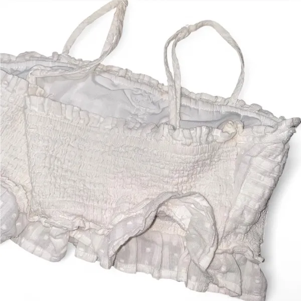 American Eagle Super Cropped Ruffle Top - Image 5