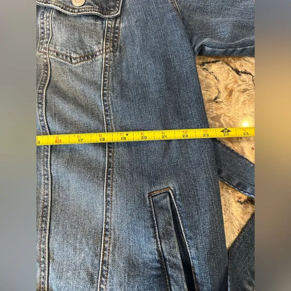 Denim Shirt Dress Plus Size 16 Stretch Belt Eloquii Sz 16 - Image 8