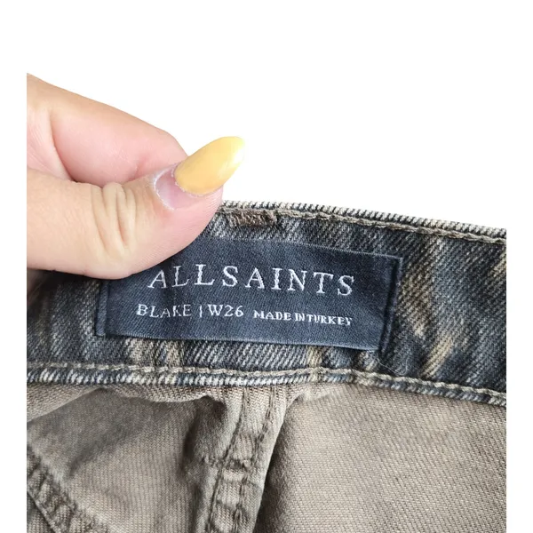 AllSaints Blake Leopard Brown Wide Leg Jeans Size: 26 - Image 6