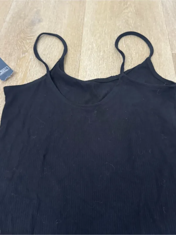 Abercrombie & Fitch Black Ribbed Mini Slip Dress - Image 7