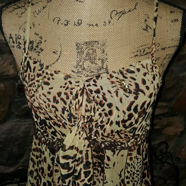 Vintage Carrie Allen Animal Print Top - Image 2