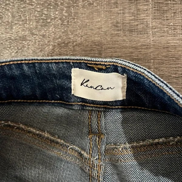 KANCAN Nava High Rise Straight Slim Leg Jeans in medium wash - Image 5
