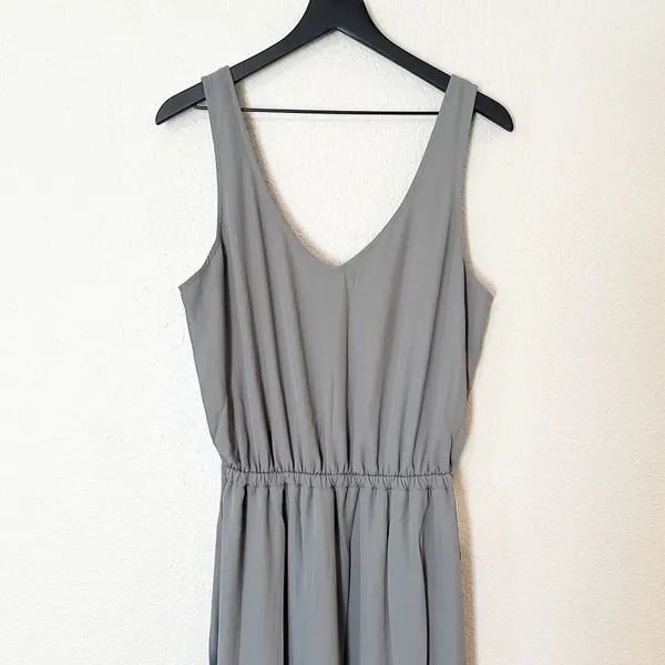 Show Me Your Mumu Dress Womens Bridesmaid Kendall V Neck Gray Side Slit XL NEW‎ - Image 4