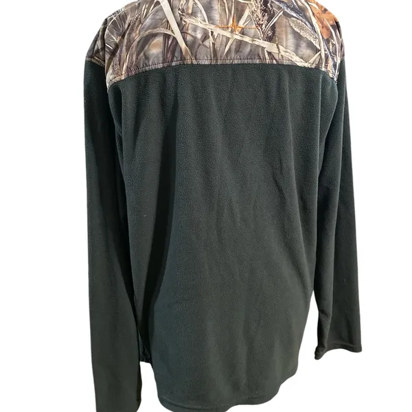 Habit green/camo 1/4 zip pull over fleece long sleeve size Medium - Image 4
