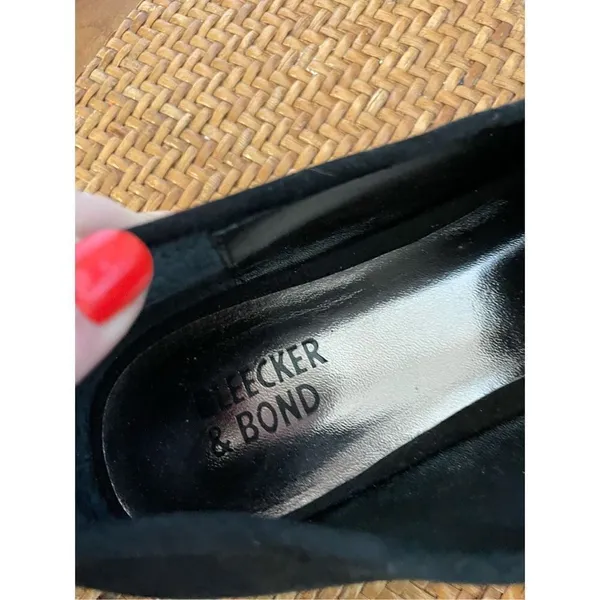 Bleeker & bond black suede studded loafers size 7 - Image 7