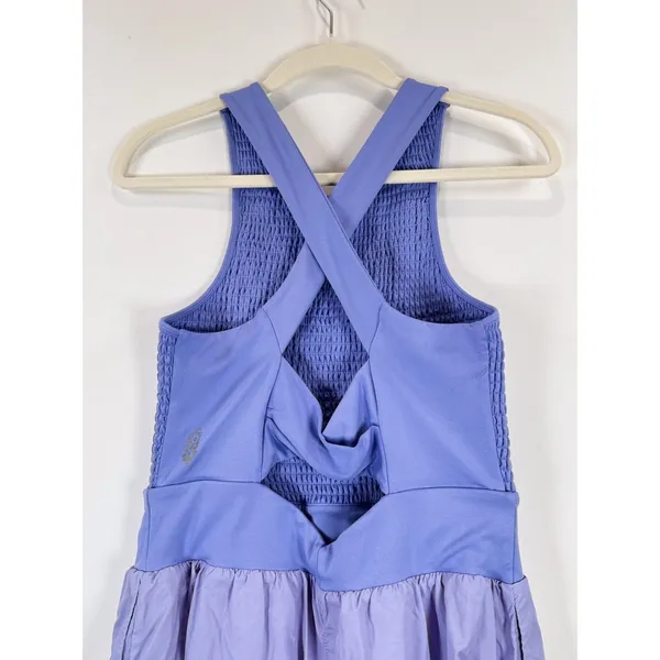 FP Movement Womens Romper Blue Breathless Sleeveless Smocked Shortsie Large - Image 6
