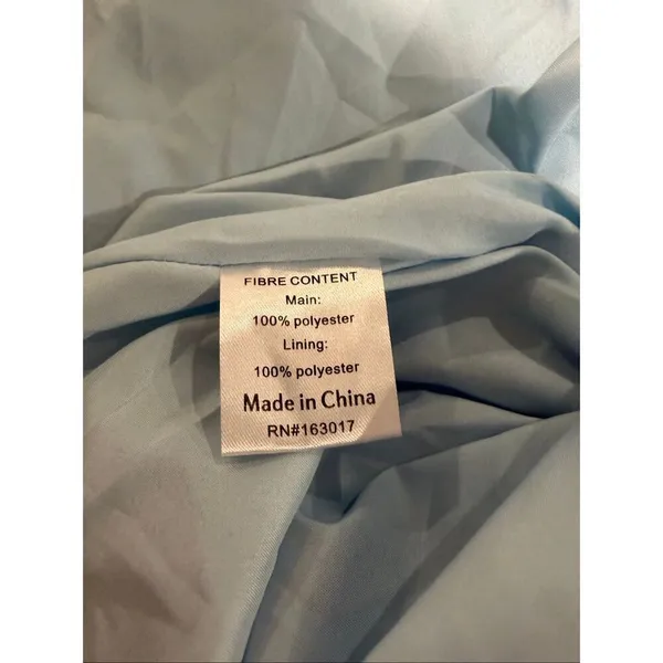 Princess Polly Legacies Strapless Maxi Dress in Satin Icy Blue Size 12 - Image 7