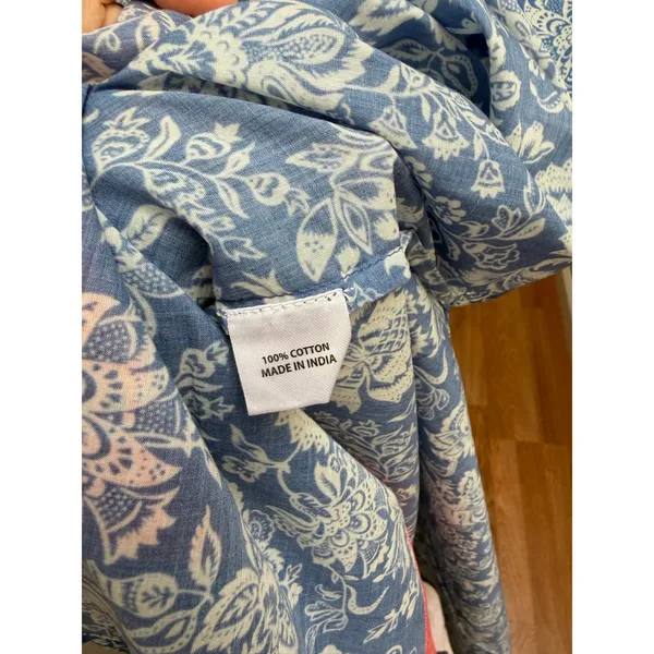 NEW Tuckernuck Blue Chintz Maxi Abstract Caftan Size Medium - Image 5