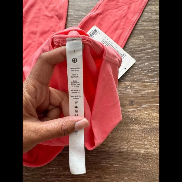 Lululemon Align High Rise 28” Double Lined Raspberry Cream Size 4 NWT - Image 3