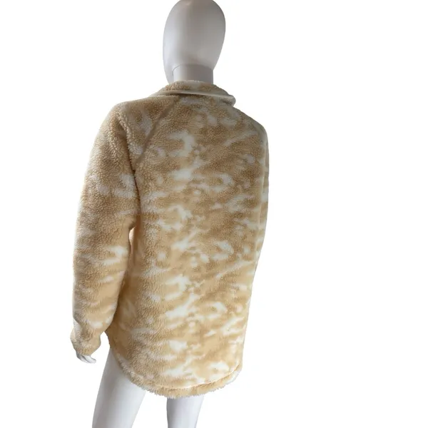 Vineyard Vines fleece Beige Camo Snap 1/4 Sweater‎ Popover Size L - Image 5
