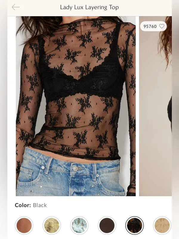 NWT Free People Intimately Lady Lux Layering Top - black - XS - Image 12