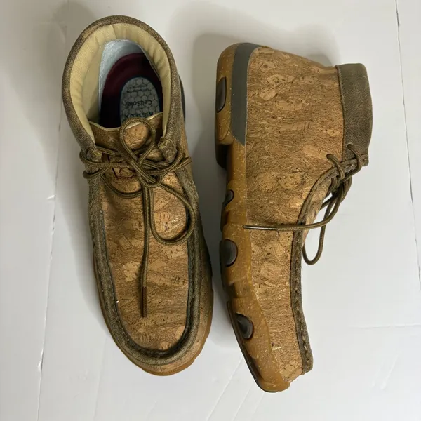 Twisted X Cork Leather Upper‎ Chukka Moc Boots Women's Size 7M - Image 2