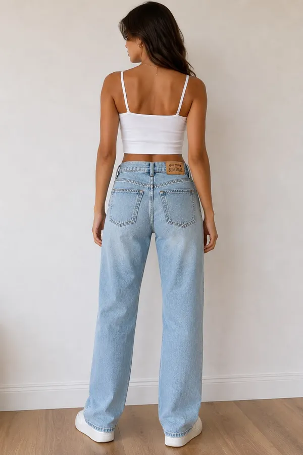 Old Navy Vintage Light Wash Straight Leg Jeans W29 L30 - Image 2