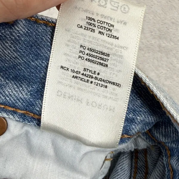 Denim Forum The 90s Mid-Rise Cargo Mini‎ Skirt Light Wash Blue Cotton Size 23 - Image 7