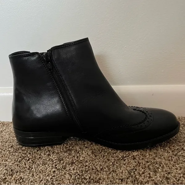 Black David Tate Tisa Leather Boots Size 9.5 - Image 4