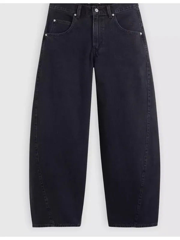 New Levi's 24x30 Premium Super Baggy Barrel Women's Jeans Open Mind Black - Image 5