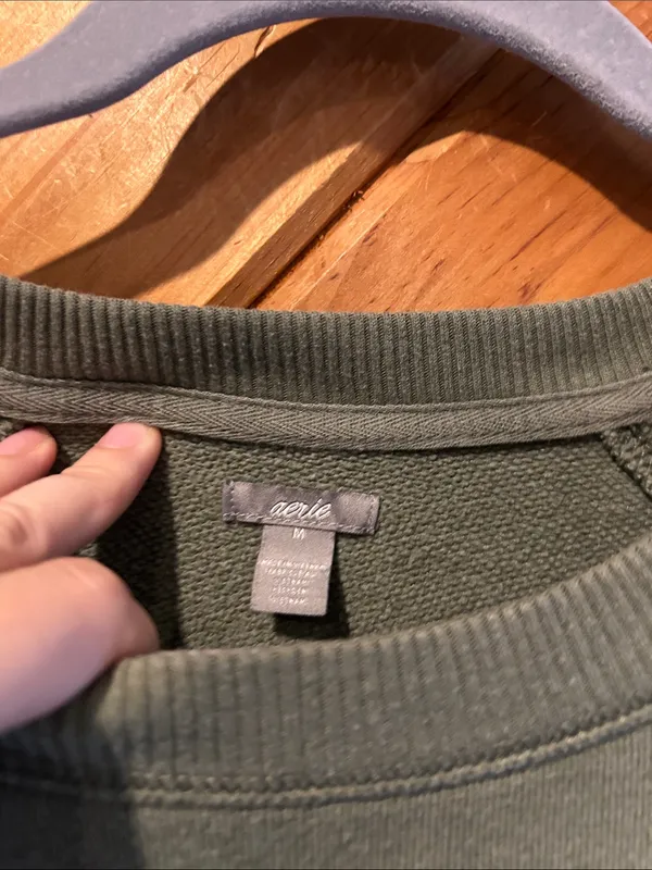Aerie Heather green oversized crewneck sweatshirt - Image 3