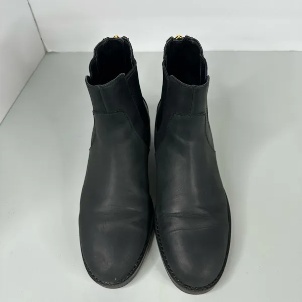 Cole Haan Womens size 6 B Reid Waterproof Leather Bootie Ankle Boot Black w22340 - Image 2