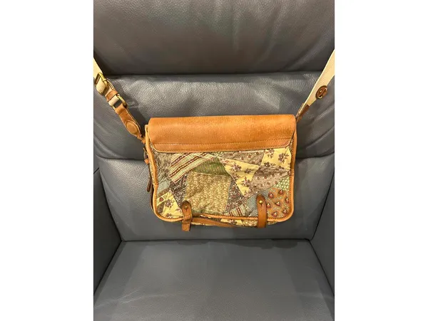 LRL RALPH LAUREN LEATHER MULTI PATCHWORK CROSSBODY BAG - Image 6