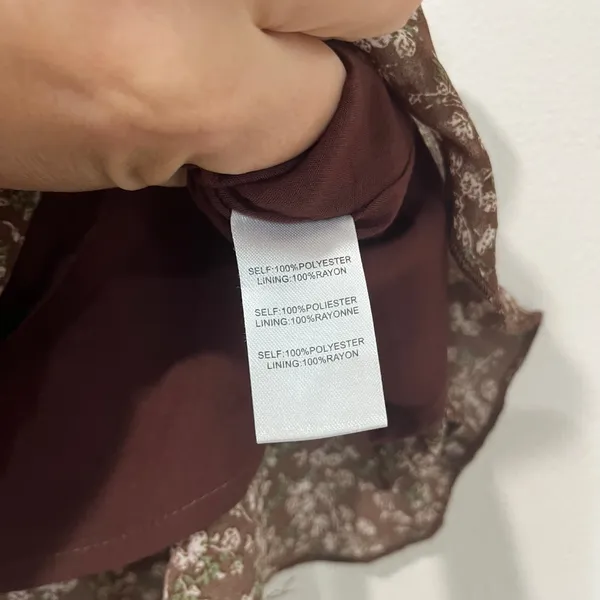 Altar’d State Brown Floral Ruffle Mini Skirt XS NWT Boho‎ Cottagecore - Image 8
