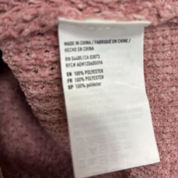 American Eagle Sweater Pink Chenille Waffle Knit Distressed Boho‎ Grunge Soft S - Image 7
