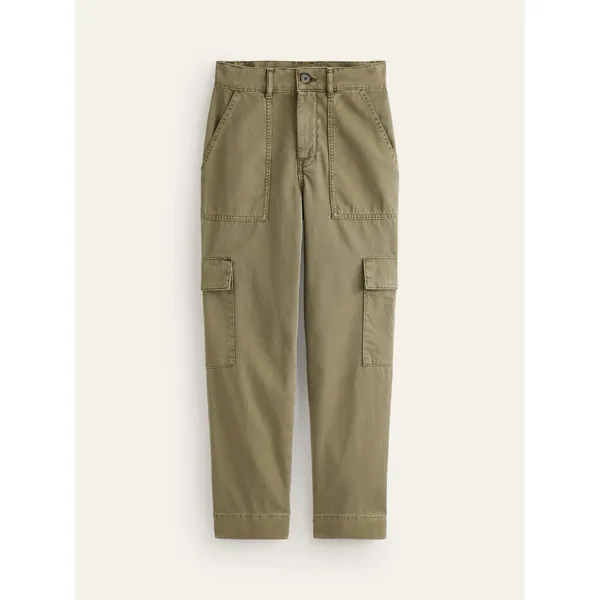 Boden Cargo Trousers Pants Size 10‎ Olive Green Patch Pockets High Waist - Image 9