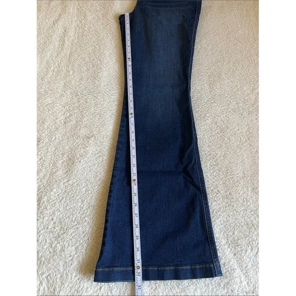 SPANXshape EveryWear Pull-On Flare Jeans XL High Rise Dark Wash Stretch - Image 6