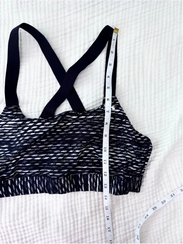 Women's Under Armour Sports Bra XL Black White Crossback Adjustable Straps - Image 6