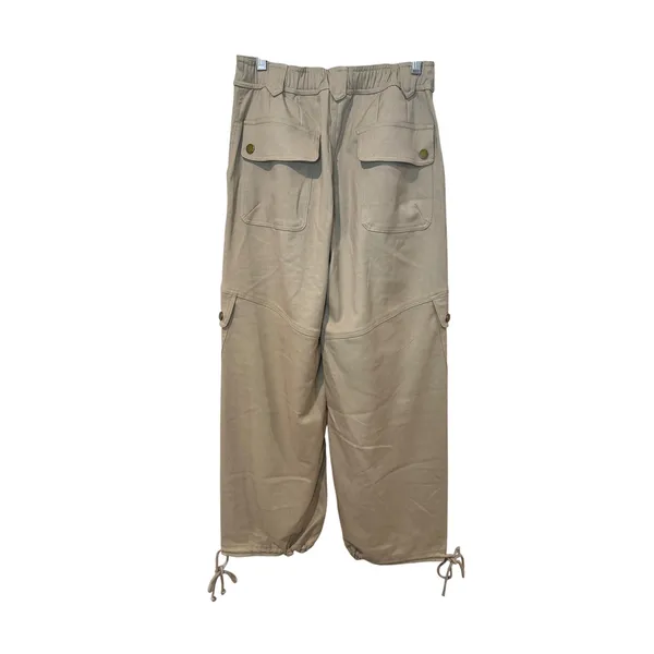 Line & Dot Weekend Cargo Pants Tan Khaki High Waist Utility Size Small - Image 5