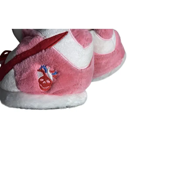 Sneaker Slippers High Top Plush Pink White Comfycore - Image 6