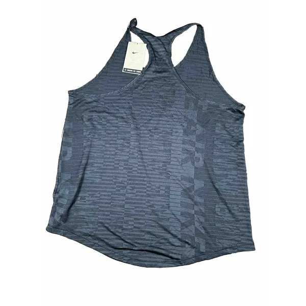 NWT Nike Women's Running Mesh Racer‎ Back Black Gray Tank Top Size XL - Image 3